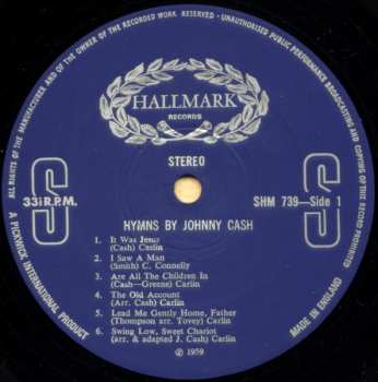 LP Johnny Cash: Hymns By Johnny Cash