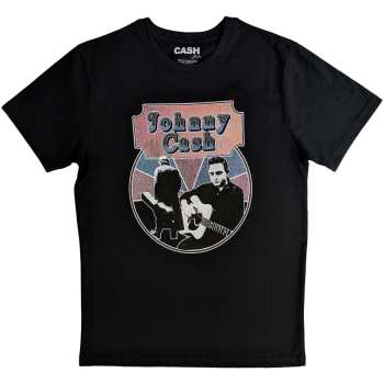 Merch Johnny Cash: Koszulka Walking Guitar & Front On