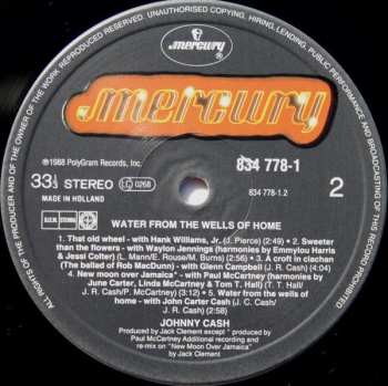 LP Johnny Cash: Water From The Wells Of Home