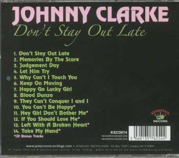 CD Johnny Clarke: Don't Stay Out Late