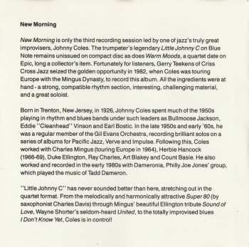 CD Johnny Coles Quartet: New Morning