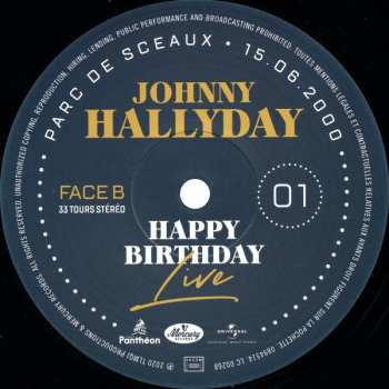 4LP/Zestaw pudełkowy Johnny Hallyday: Happy Birthday Live - Parc De Sceaux 15.06.2000 LTD | NUM