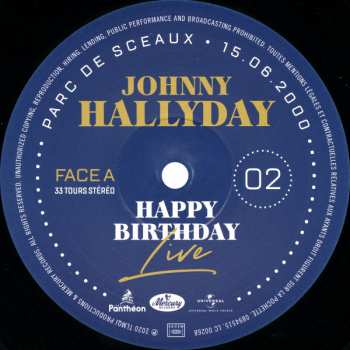 4LP/Zestaw pudełkowy Johnny Hallyday: Happy Birthday Live - Parc De Sceaux 15.06.2000 LTD | NUM
