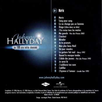 5CD/Zestaw pudełkowy Johnny Hallyday: L'album De Sa Vie