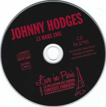 CD Johnny Hodges: Live In Paris - 13 Mars 1961