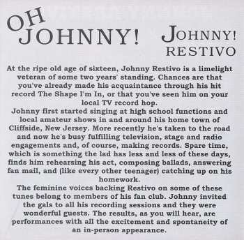 CD Johnny Restivo: The Shape I'm In