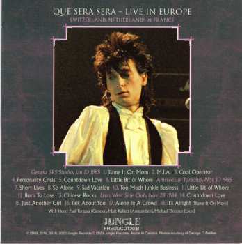 3CD/Zestaw pudełkowy Johnny Thunders: Que Sera, Sera (Resurrected) DLX