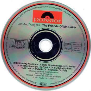 CD Jon & Vangelis: The Friends Of Mr. Cairo