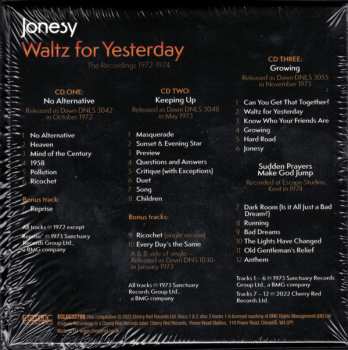 3CD/Zestaw pudełkowy Jonesy: Waltz For Yesterday (The Recordings 1972-1974)