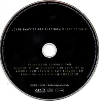 CD Jonne Taavitsainen Threedom: Leap Of Faith