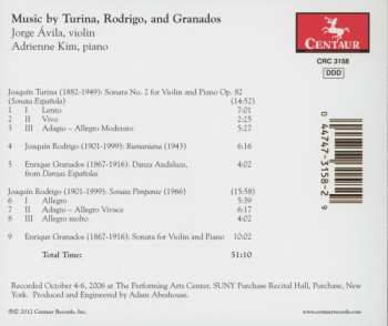 CD Jorge Avila: Music By Turina, Rodrigo And Granados