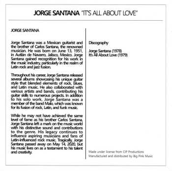CD Jorge Santana: It's All About Love  LTD