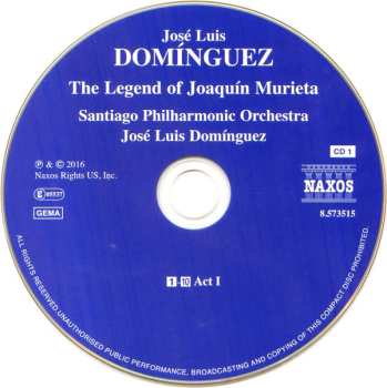 2CD José Luis Domínguez: The Legend Of Joaquín Murieta