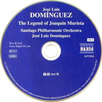 2CD José Luis Domínguez: The Legend Of Joaquín Murieta