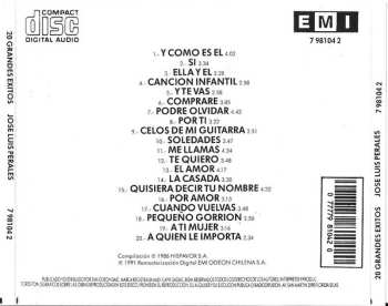 CD José Luis Perales: 20 Grandes Exitos