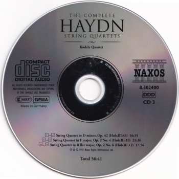 25CD/Zestaw pudełkowy Joseph Haydn: The Complete String Quartets
