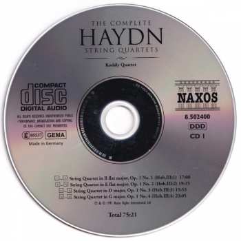 25CD/Zestaw pudełkowy Joseph Haydn: The Complete String Quartets