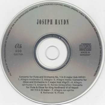 CD Joseph Haydn: Concertos For Flute And Oboe