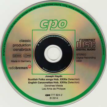 CD Joseph Haydn: Anne Hunter's Salon: Scottish Folk Songs · English Canzonettas