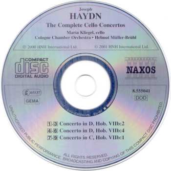 CD Joseph Haydn: Cello Concertos