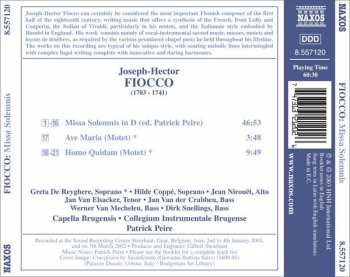 CD Joseph Hector Fiocco: Missa Solemnis/Ave Maria/Homo Quidam