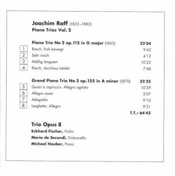 CD Joseph Joachim Raff: Piano Trios No 2 & 3