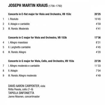 CD Joseph Martin Kraus: Viola Concertos