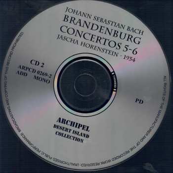 2CD Johann Sebastian Bach: Brandenburg Concertos No. 1 - 6 (Recording: 1954)