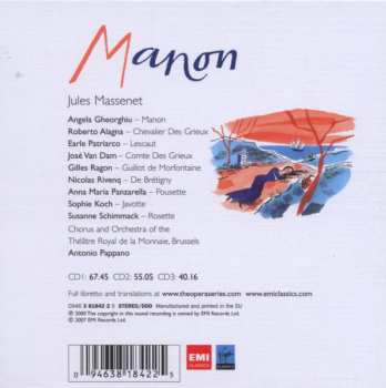 3CD/Zestaw pudełkowy Antonio Pappano: Manon