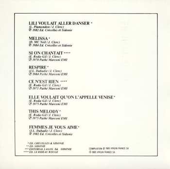 CD Julien Clerc: Préférences