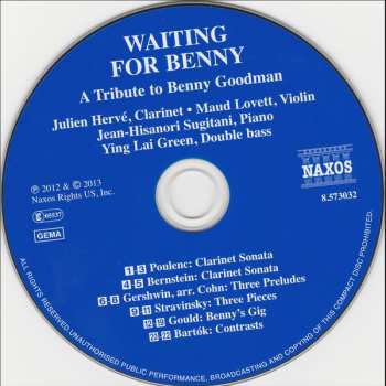 CD Julien Herve: Waiting For Benny - A Tribute To Benny Goodman
