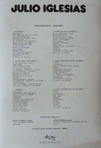 3LP/Zestaw pudełkowy Julio Iglesias: Special