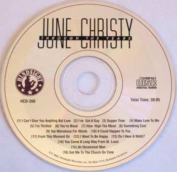 CD June Christy: Through The Years