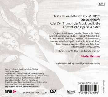 3CD/Zestaw pudełkowy Justin Heinrich Knecht: Die Aeolsharfe - Oder Der Triumph Der Musik Und Liebe (Romantische Oper In 4 Akten)
