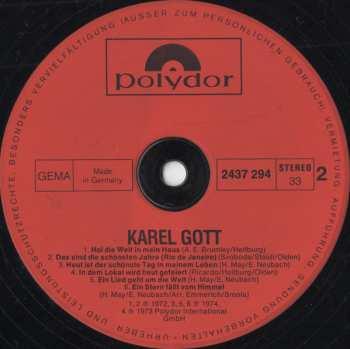 LP Karel Gott: Karel Gott