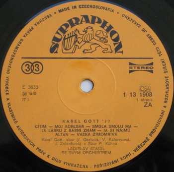 LP Karel Gott: Karel Gott '77