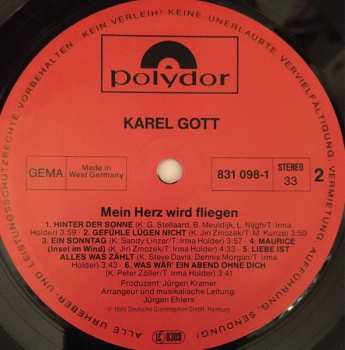 LP Karel Gott: Mein Herz Wird Fliegen
