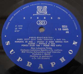 LP Karel Gott: Poslouchejte! Karel Gott Zpívá Lásku Bláznivou A Další Hity
