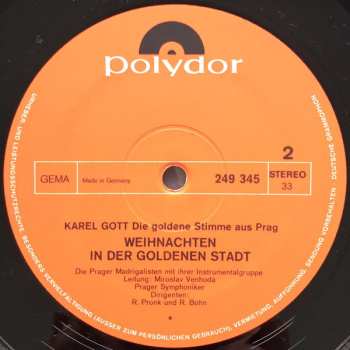 LP Karel Gott: Weihnachten In Der Goldenen Stadt