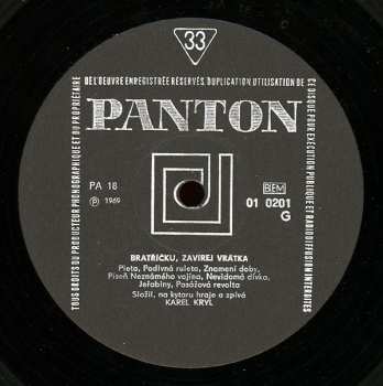 LP Karel Kryl: Bratříčku, Zavírej Vrátka