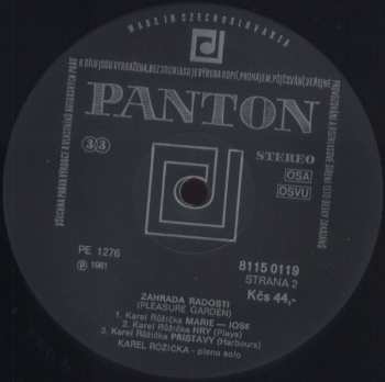 LP Karel Růžička: Zahrada Radosti (Pleasure Garden)