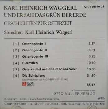 CD Karl Heinrich Waggerl: Und Er Sah Das Grün Der Erde (Geschichten Zur Osterzeit)