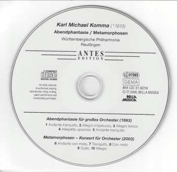 CD Württembergische Philharmonie Reutlingen: Abendphantasie /  Metamorphosen