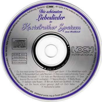 CD Kastelruther Spatzen: Die Schönsten Liebeslieder Der Kastelruther Spatzen