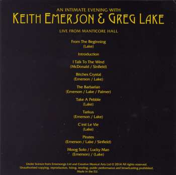 CD Greg Lake: Live From Manticore Hall