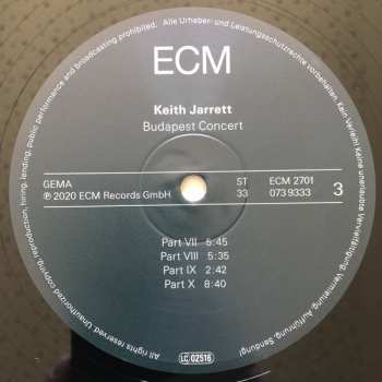 2LP Keith Jarrett: Budapest Concert