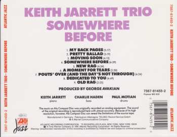 CD Keith Jarrett Trio: Somewhere Before