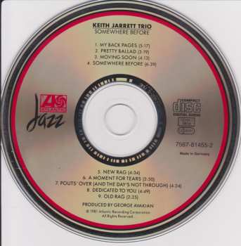 CD Keith Jarrett Trio: Somewhere Before