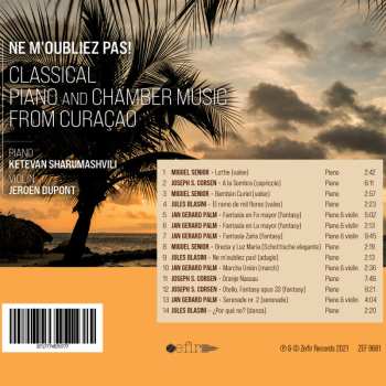 CD Ketevan Sharumashvili: Ne M'oubliez Pas: Classical Chamber Music From Curaçao
