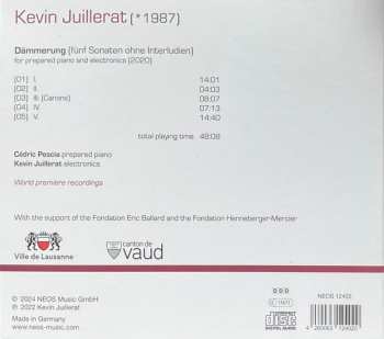 CD Cédric Pescia: Dämmerung (Fünf Sonaten Ohne Interludien)